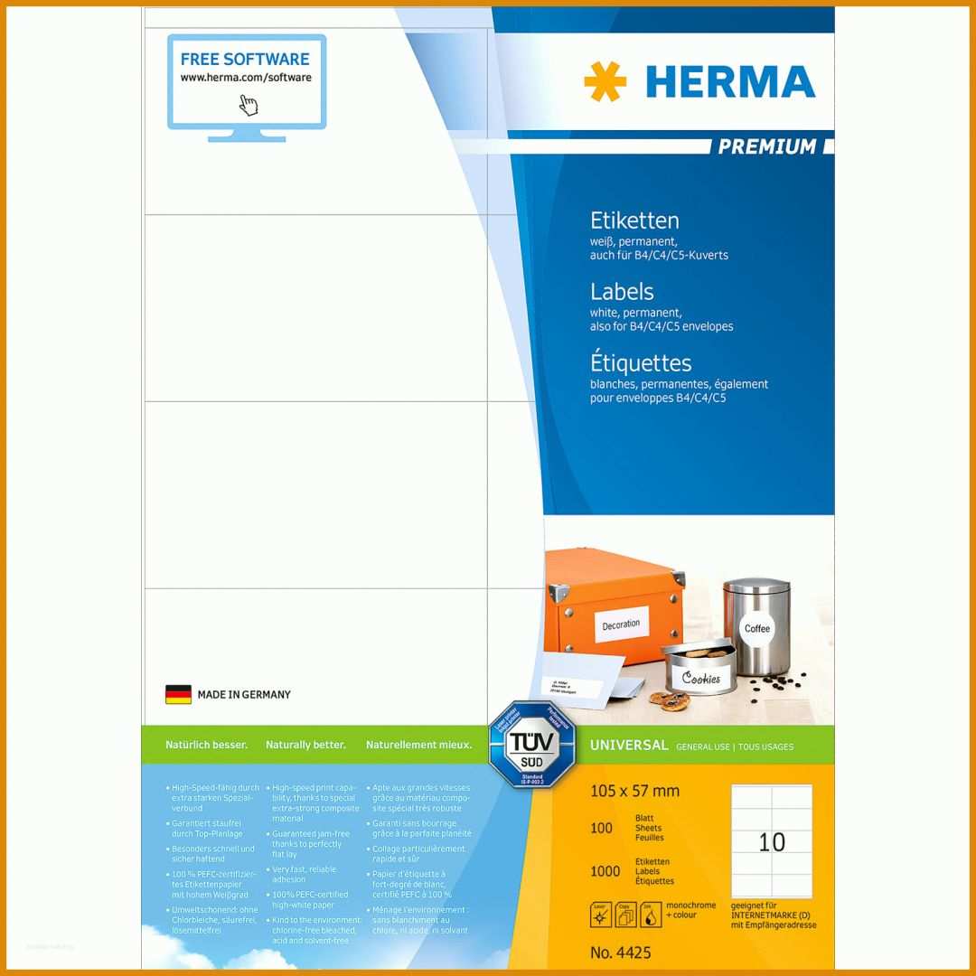 Neue Version Herma Etiketten Vorlage Word 1500x1500