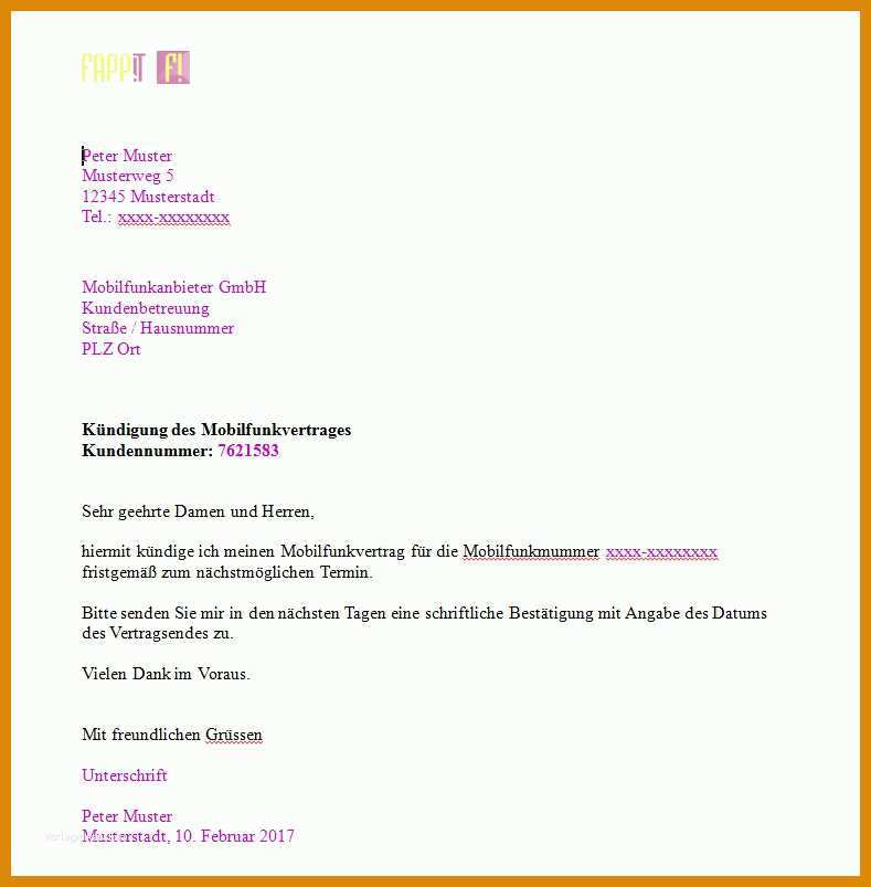 Größte Kündigung Telekom Vorlage 380898 Muster & Vorlagen Kostenlos