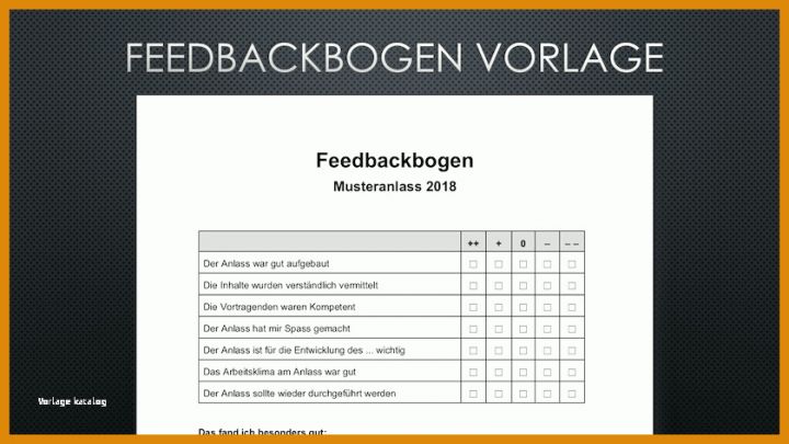 Feedbackbogen Vorlage Feedbackbogen Vorlage