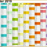 Auffällig Kalender 2019 Vorlage 3159x2206