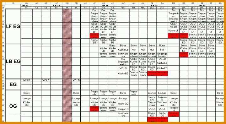 Reinigungsplan Excel Vorlage: 11 Optionen Kostenlos Für Sie