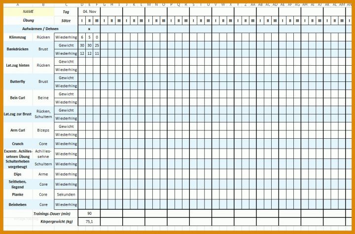 Großartig Trainingsplan Leere Vorlage 1051x692