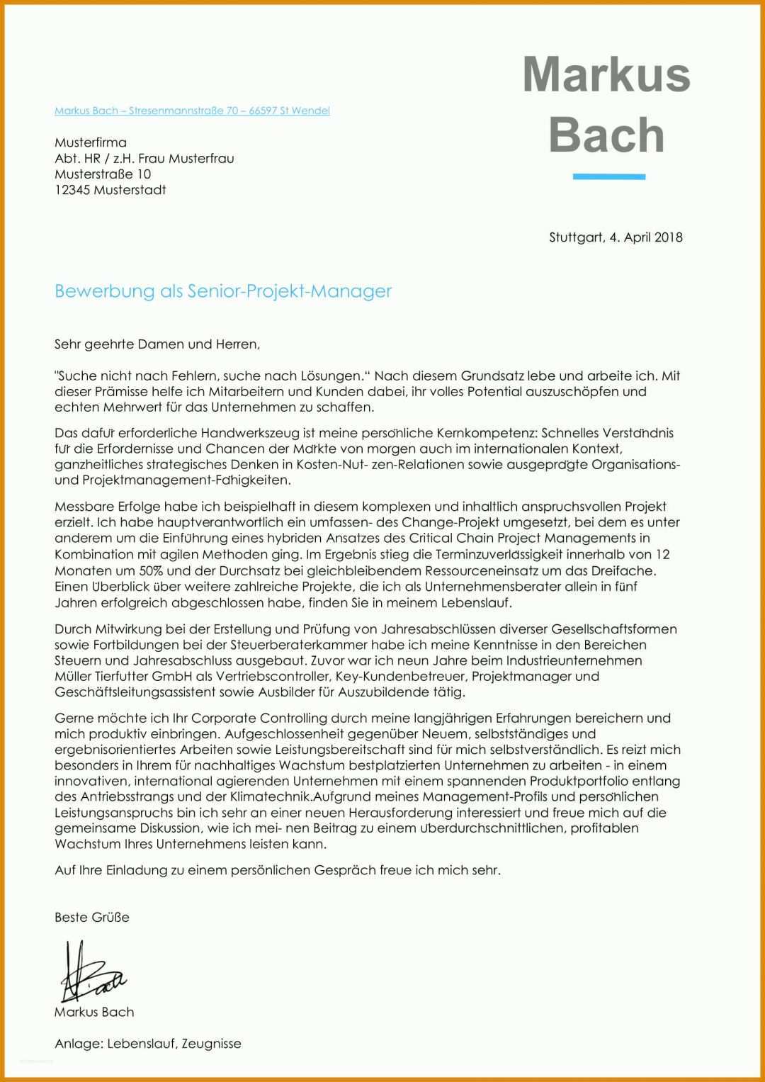 Ausnahmsweise Anschreiben Projektmanager Vorlage 1654x2339