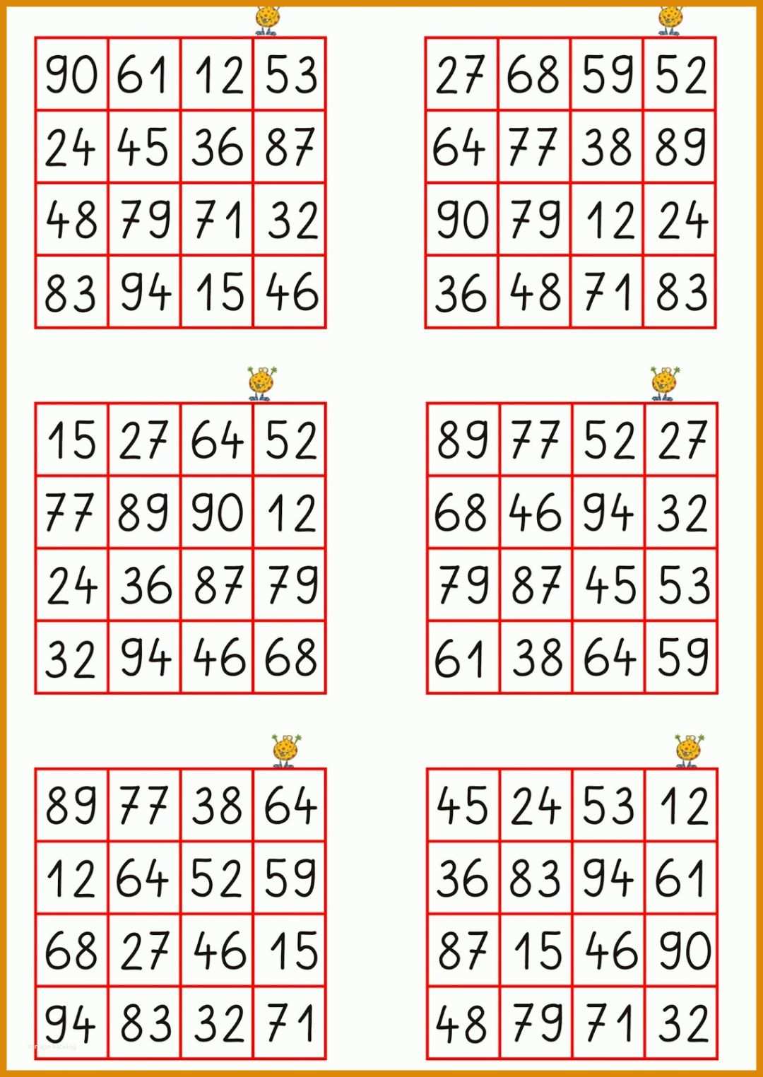 Ausnahmsweise Mathe Bingo Grundschule Vorlage 1134x1600