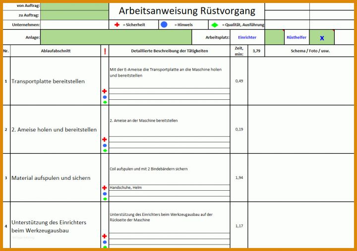 Fabelhaft Vorlage Arbeitsanweisung 1184x836