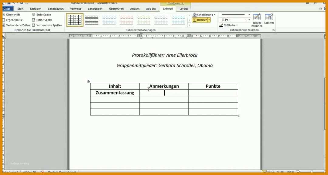 Perfekt Besprechungsprotokoll Vorlage Word 2010 1280x684