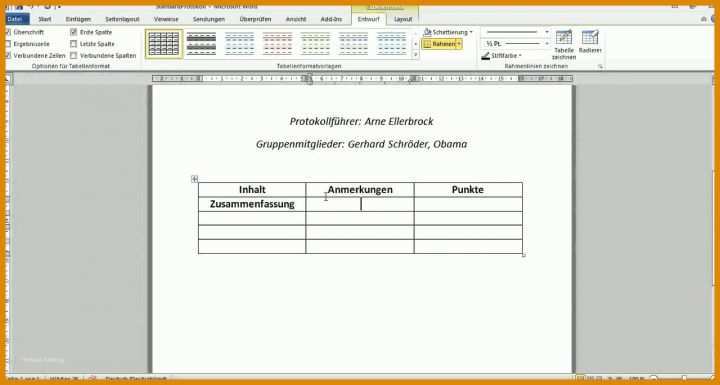 Wunderschönen Besprechungsprotokoll Vorlage Word 2010 Kostenlos Für Sie