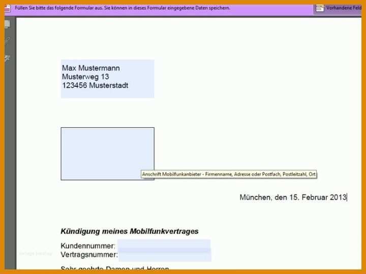 Beste Handyvertrag Kündigen Vorlage Pdf 800x600