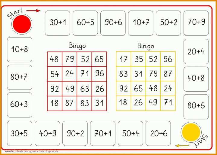 Allerbeste Mathe Bingo Grundschule Vorlage 1600x1146