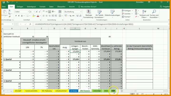 Beste Flächenberechnung Excel Vorlage 1280x720