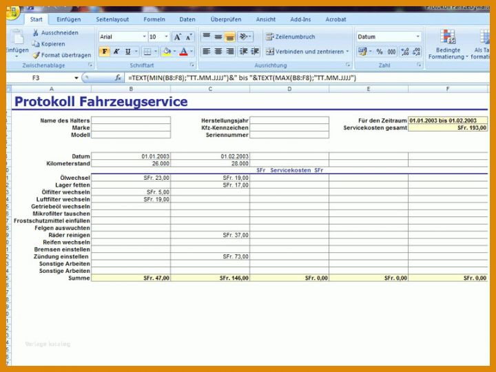 Wartungsplan Vorlage Wartungsplan Vorlage Excel