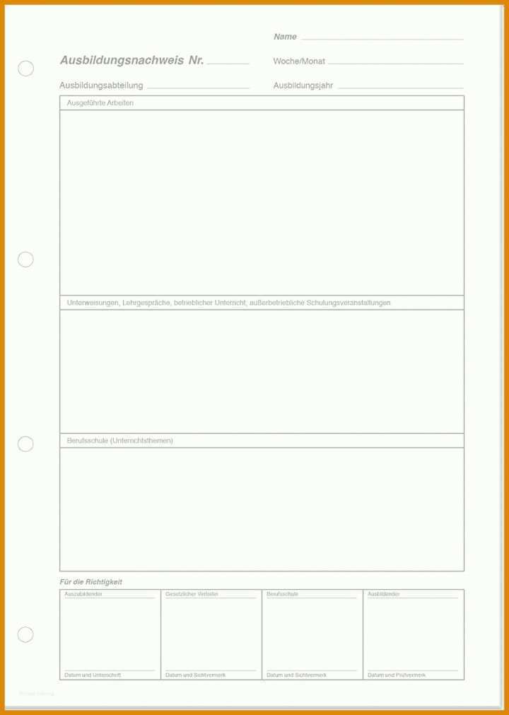 Ihk Ausbildungsnachweis Vorlage Ausbildungsnachweis Vorlage Word