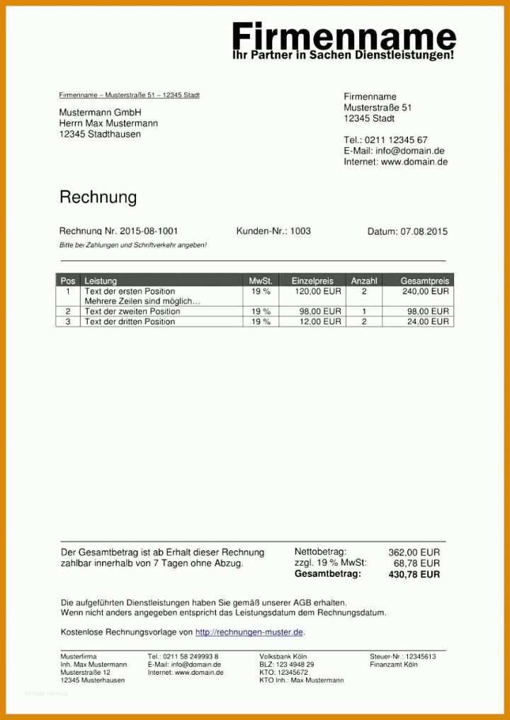 Fabelhaft Vorlage Rechnung Aufwandsentschädigung 855x1208