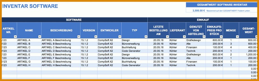 Unvergesslich Inventarliste Vorlage 1445x452