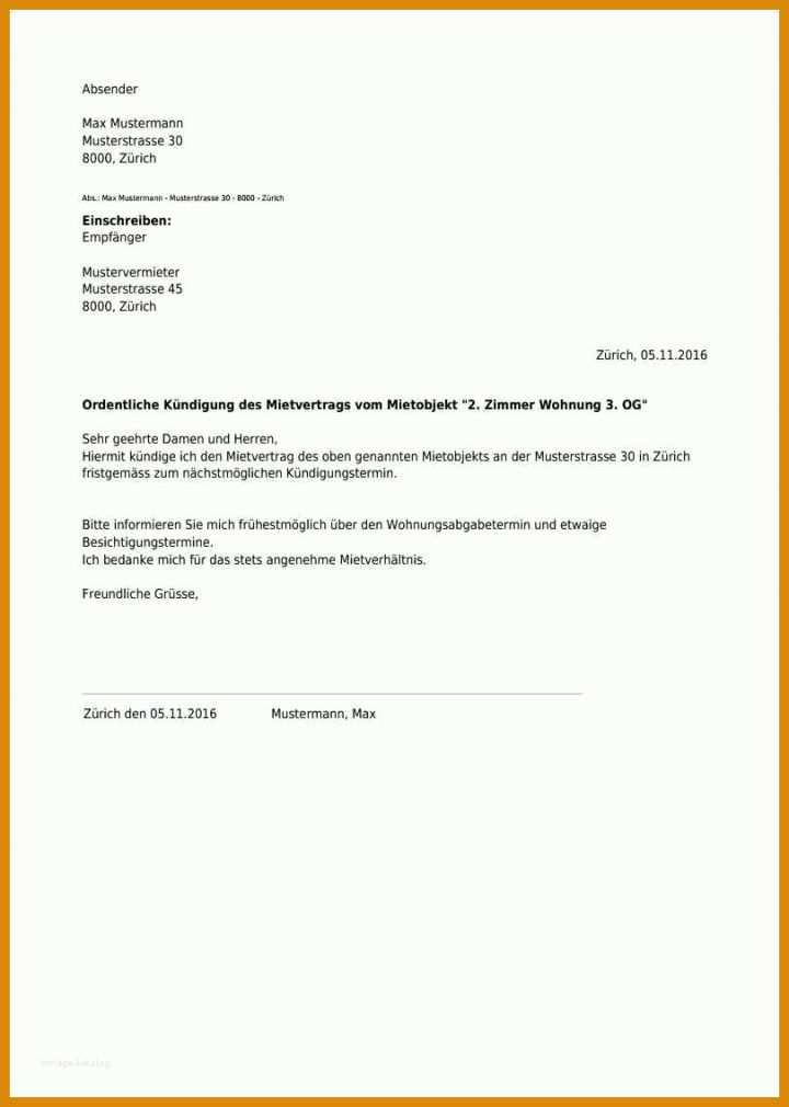 Faszinieren Kündigung Mietvertrag Vorlage Kostenlos Pdf 810x1136