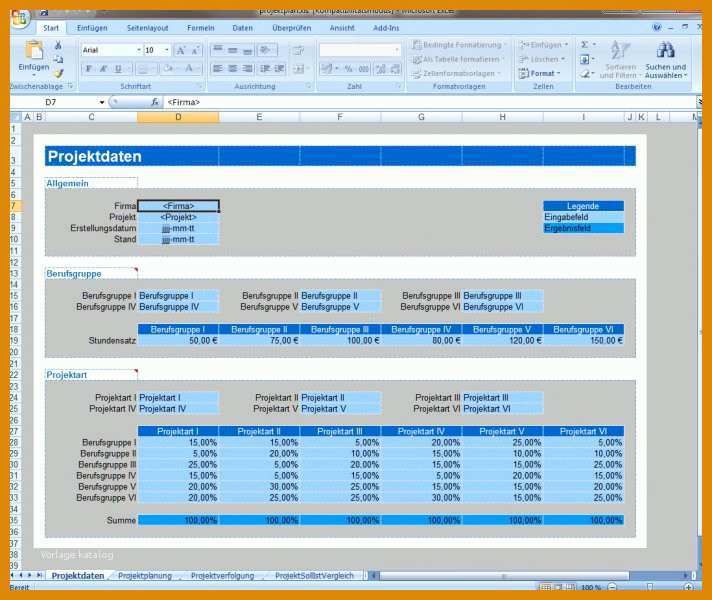 Neue Version Projektplan Excel Vorlage Kostenlos 712x600