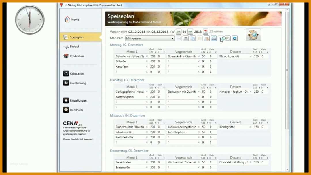 Ausgezeichnet Speiseplan Erstellen Vorlage 1280x720