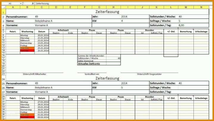 Allerbeste Excel Arbeitsstunden Berechnen Vorlage 1430x810