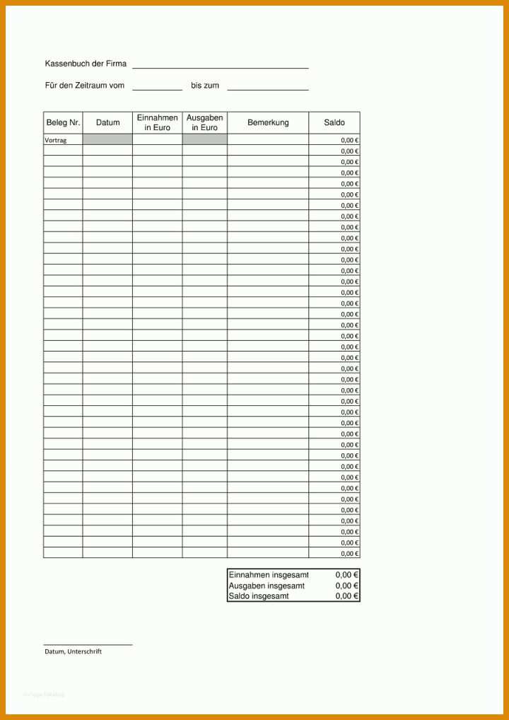 Außergewöhnlich Kassenbericht Vorlage Pdf 900x1272