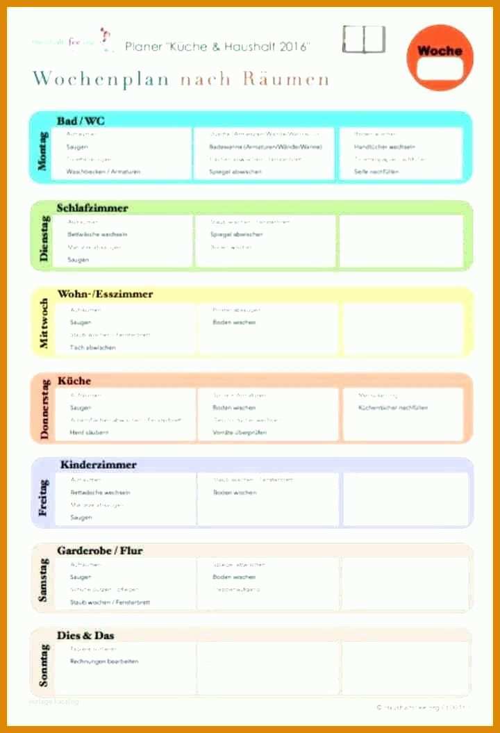 Faszinieren Reinigungsplan Toilette Vorlage 720x1055
