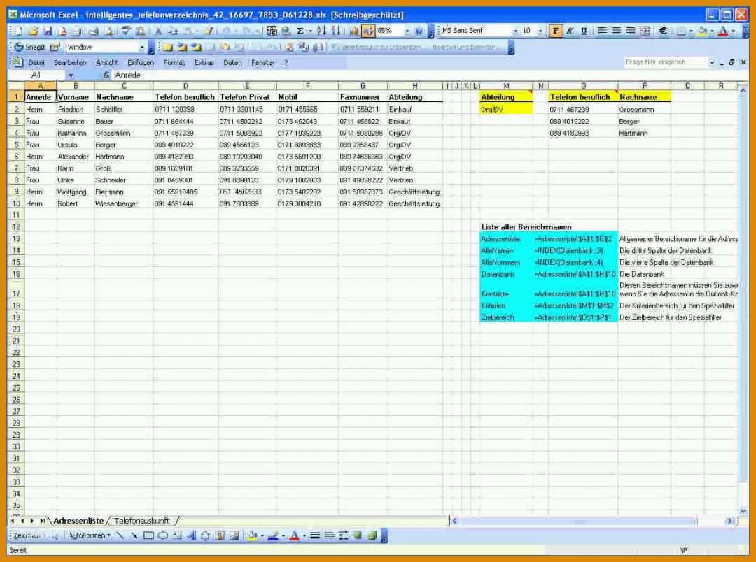 Kreativ Telefonliste Excel Vorlage Kostenlos 1220x908