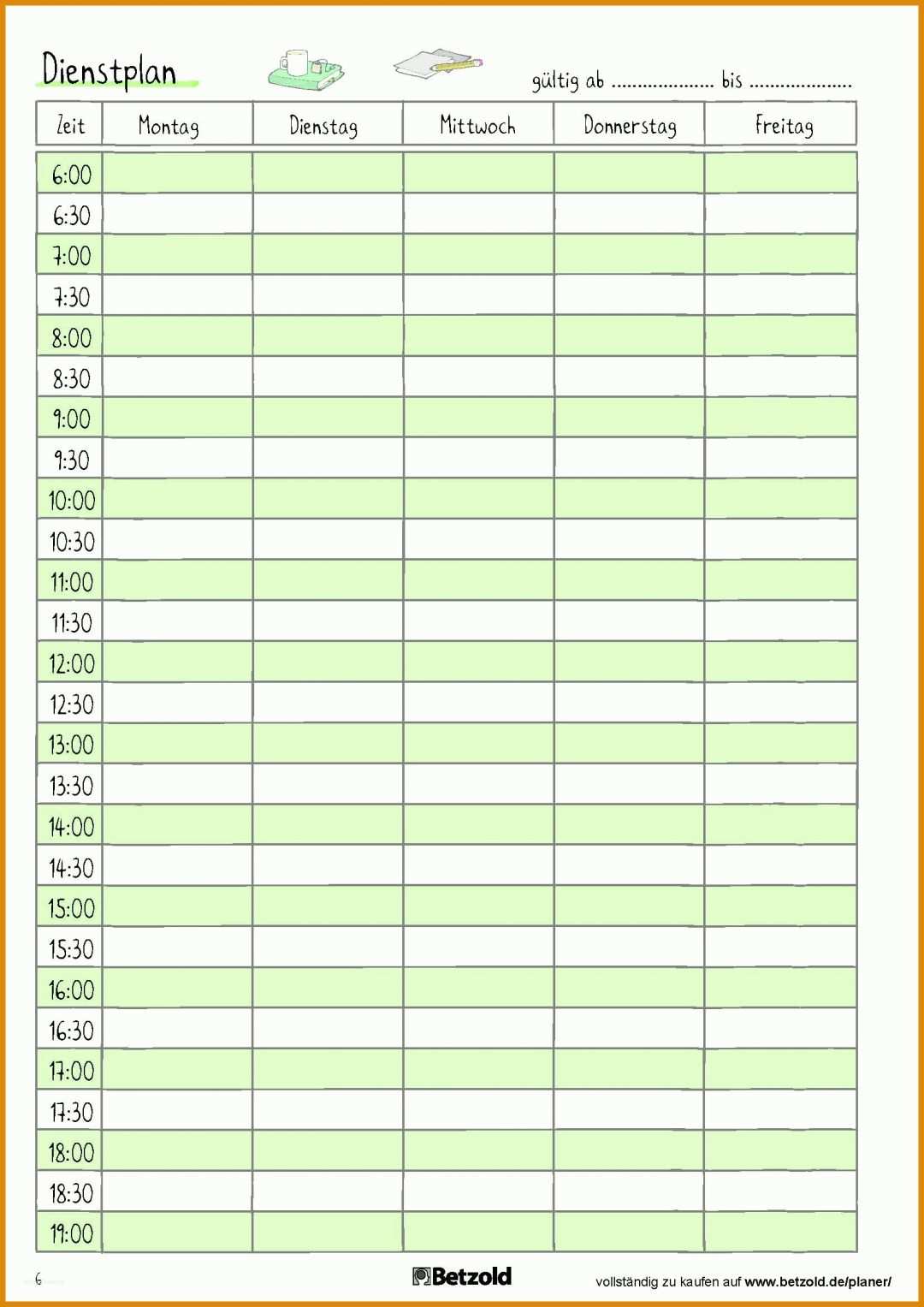 Außergewöhnlich Dienstplan Blanko Vorlage 1654x2339