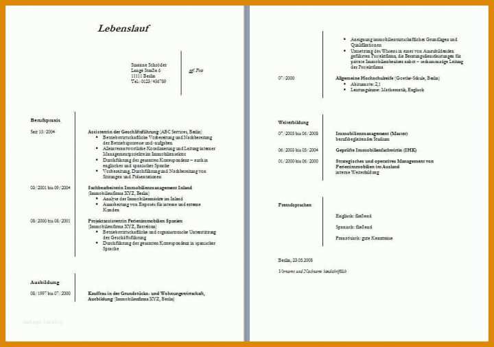 Fabelhaft Lebenslauf Vorlage Openoffice Kostenlos 893x627