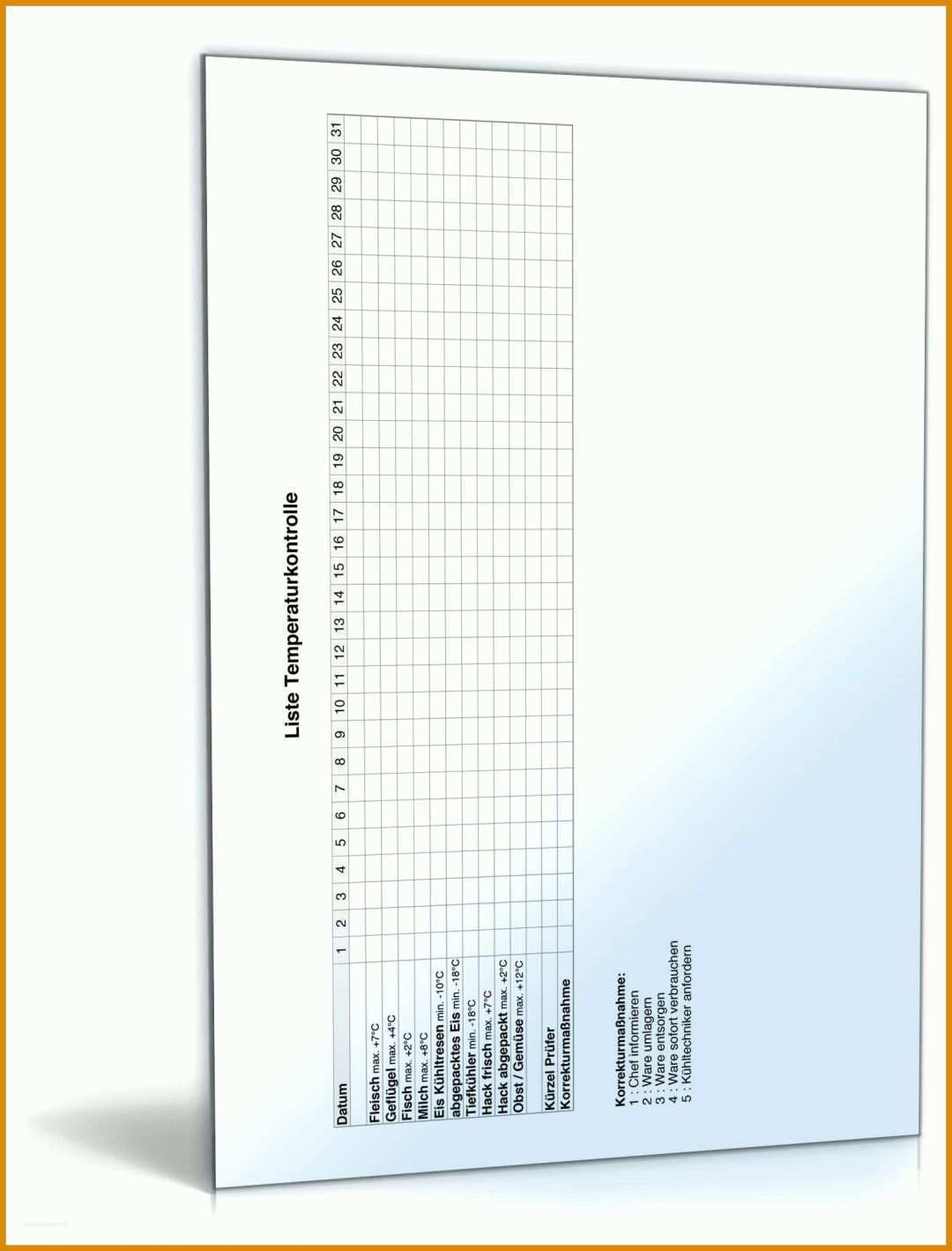 Ideal Temperaturliste Kühlschrank Vorlage 1600x2100