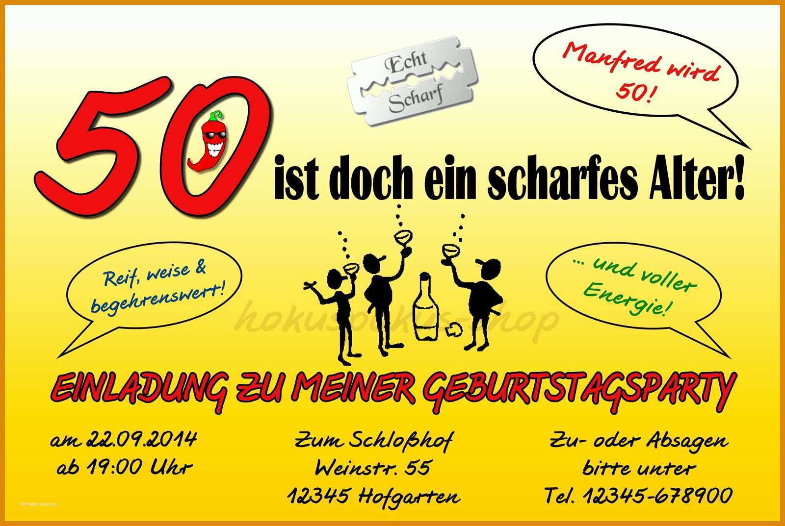 Einzahl Einladung 50 Geburtstag Vorlagen Kostenlos 430149 - Muster