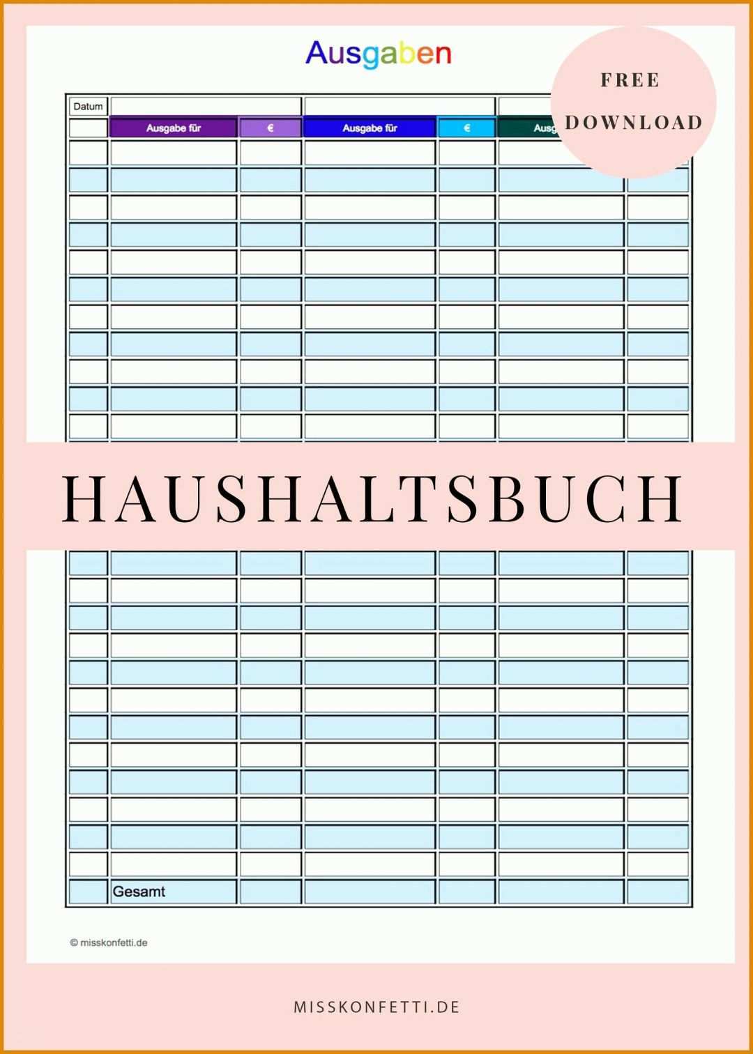 Perfekt Haushaltsbuch Führen Vorlage 2000x2800