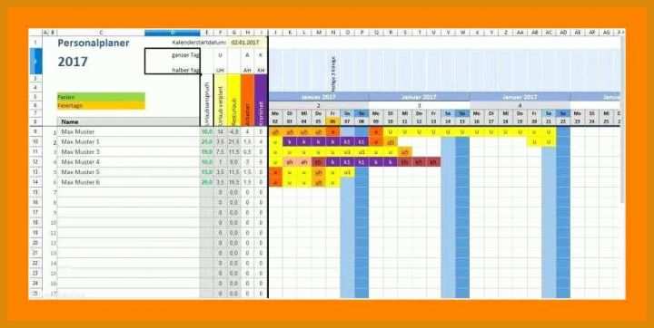 Phänomenal Urlaubsplan Excel Vorlage 876x441