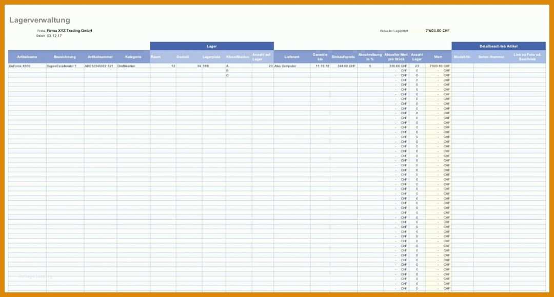 Atemberaubend Lagerverwaltung Excel Vorlage Gratis 1201x645