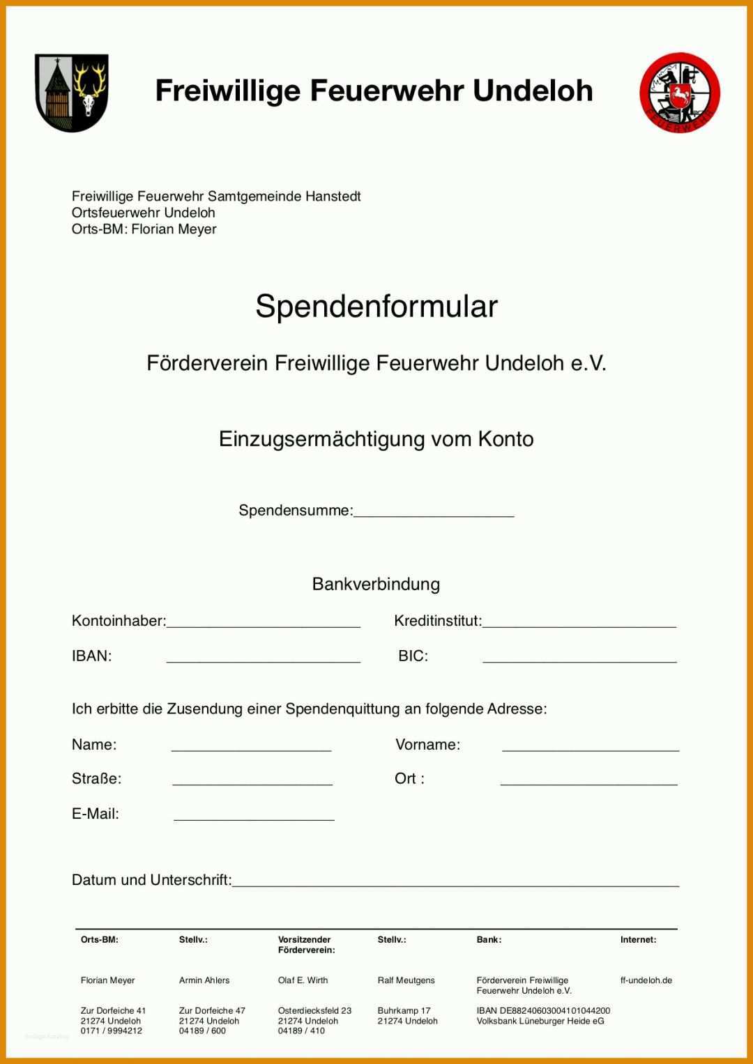 Einzigartig Spendenformular Vorlage 1240x1753