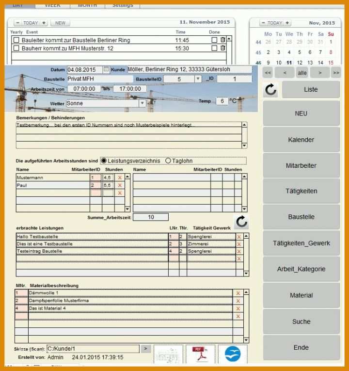 Spektakulär Bautagesbericht Excel Vorlage (2019 Update)