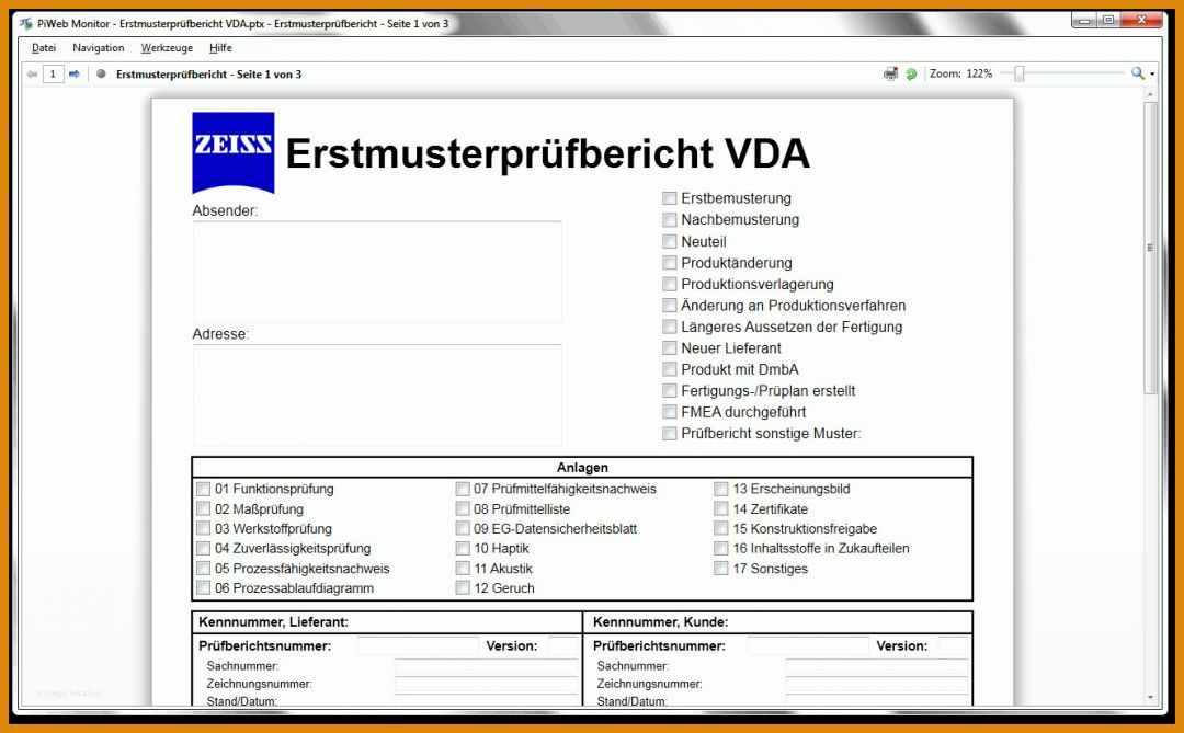 Erschwinglich Erstmusterprüfbericht Vorlage 1333x826