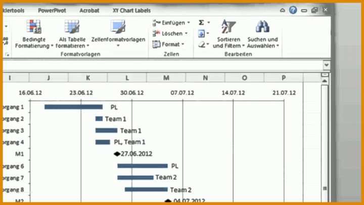 Wunderbar Projektplan Gantt Diagramm Excel Vorlage 1280x720