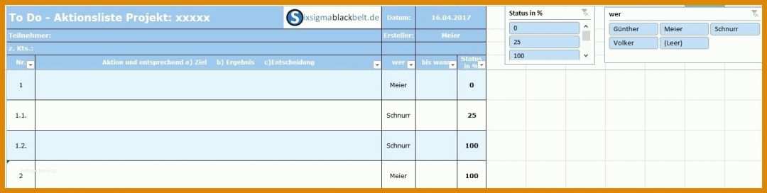 Faszinieren to Do Liste Excel Vorlage 1544x389