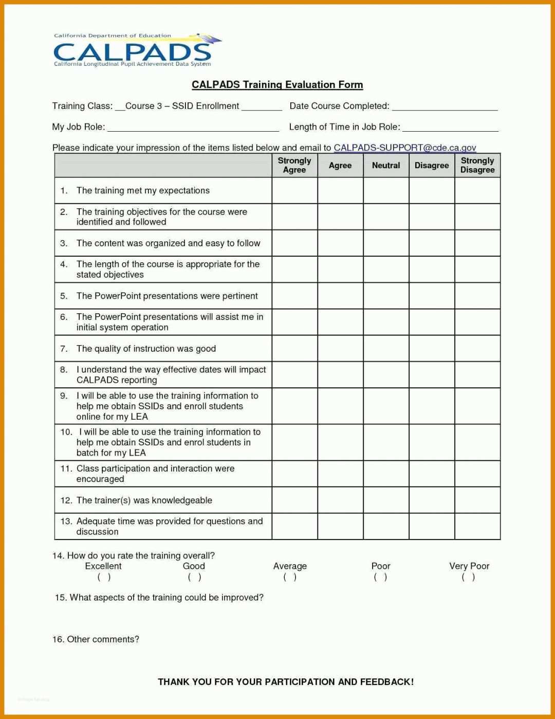 Faszinieren Seminar Feedback Vorlage 1275x1650