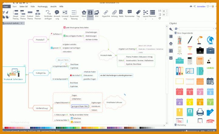 Beste Vorlage Mindmap Word 850x519