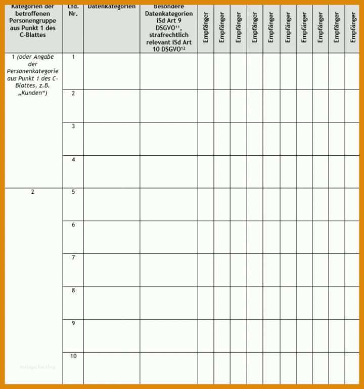 Hervorragen Verarbeitungsverzeichnis Dsgvo Vorlage 750x801
