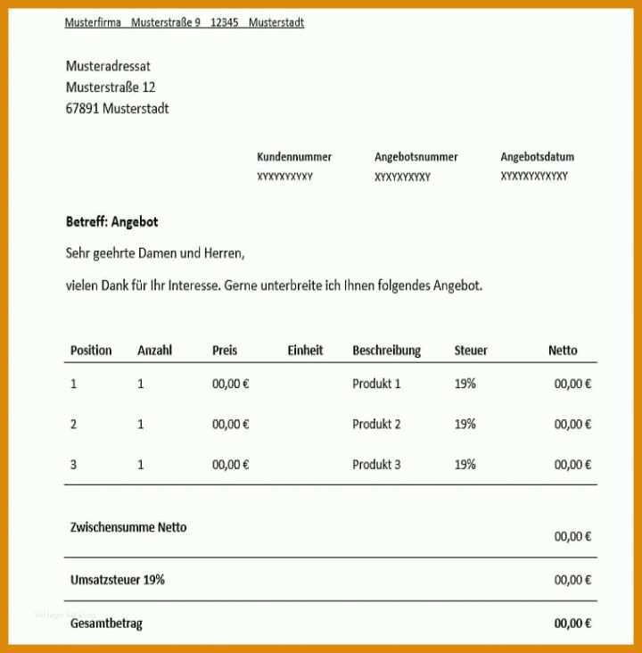 Moderne Angebote Muster Vorlage 761x774