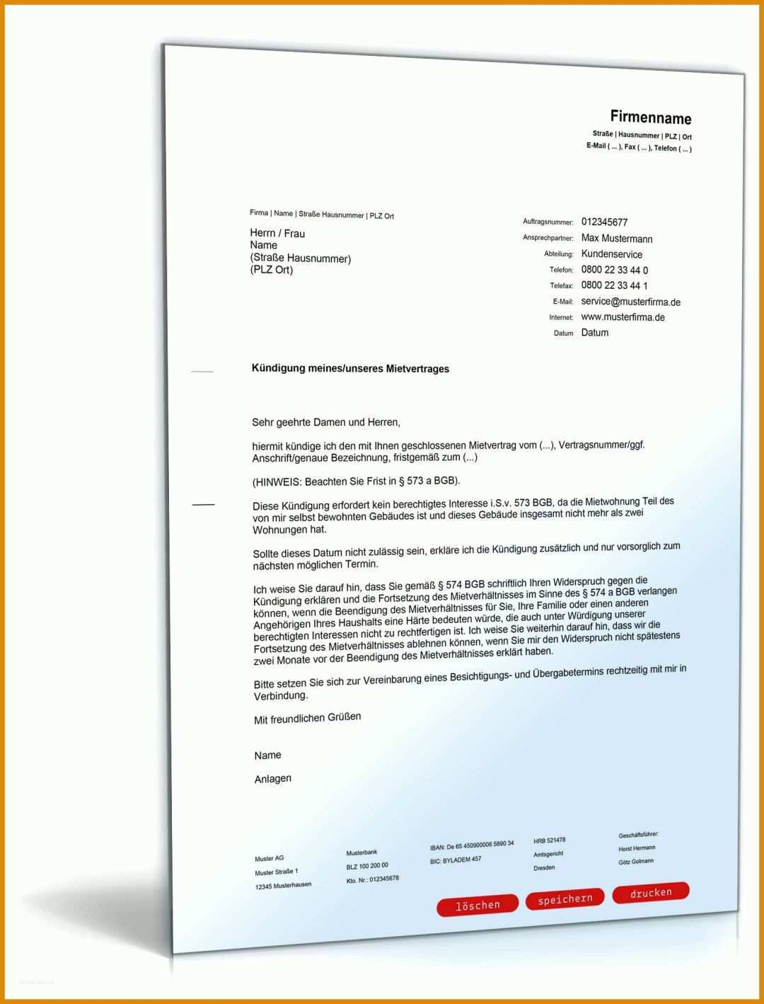 Unvergleichlich Kündigung Mietvertrag Vorlage Pdf 1600x2100